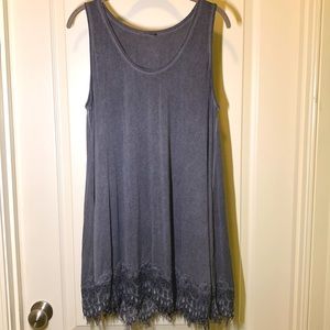 Long lightweight Long Gray Tank or Dress Boutique